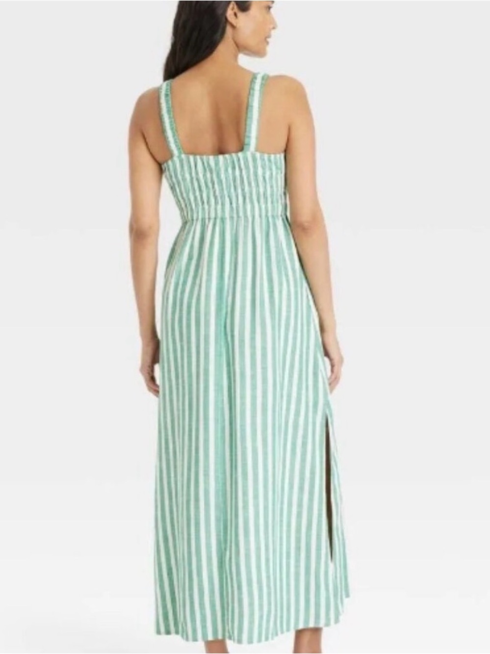 Maxi A-Line dress universal thread green striped - Women - Picture 2 of 6